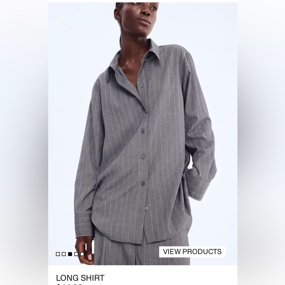H&M Long Grey Shirt